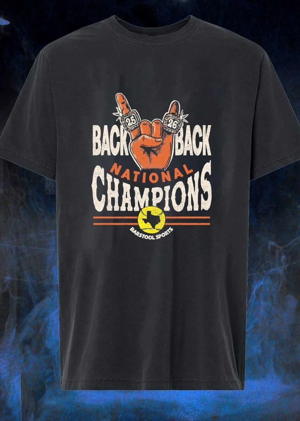 Back To Back National Champions 25-26 Texas Softball Barstool Sports shirt
