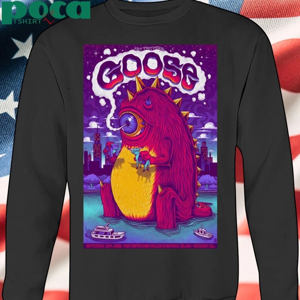 Poster New Goose Sep 20 2025 Huntington Bank Pavilion T-shirt