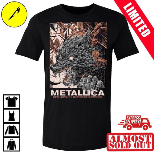 30 Mai Olympiastadion Berlin Metallica Shirt – Offizielles M72 Pop-Up Shop Merchandise – Collin Estrada 2026