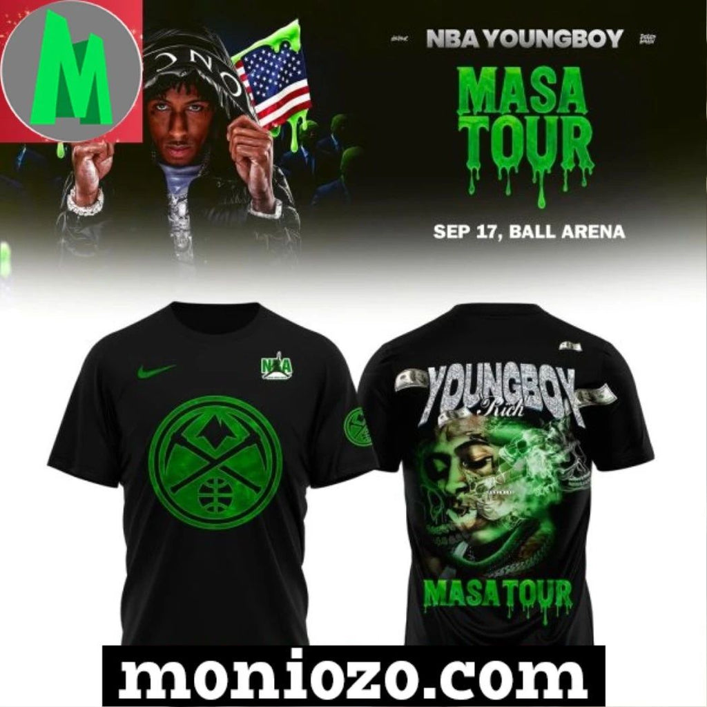 Denver Nuggets x NBA Young Boy MASA Tour Merch T-Shirt