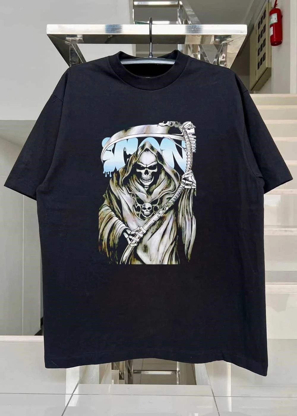 Grim Reaper Holding Scythe Icon T-Shirt