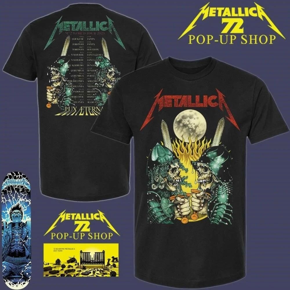 Metallica M72 World Tour 2025 Tour Dates Art Effect Monster Pop-up Shop T-Shirt