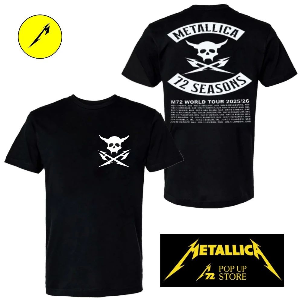 Metallica Pop Up Store 72 Season M72 World Tour 2025-2026 Two Sided Shirt
