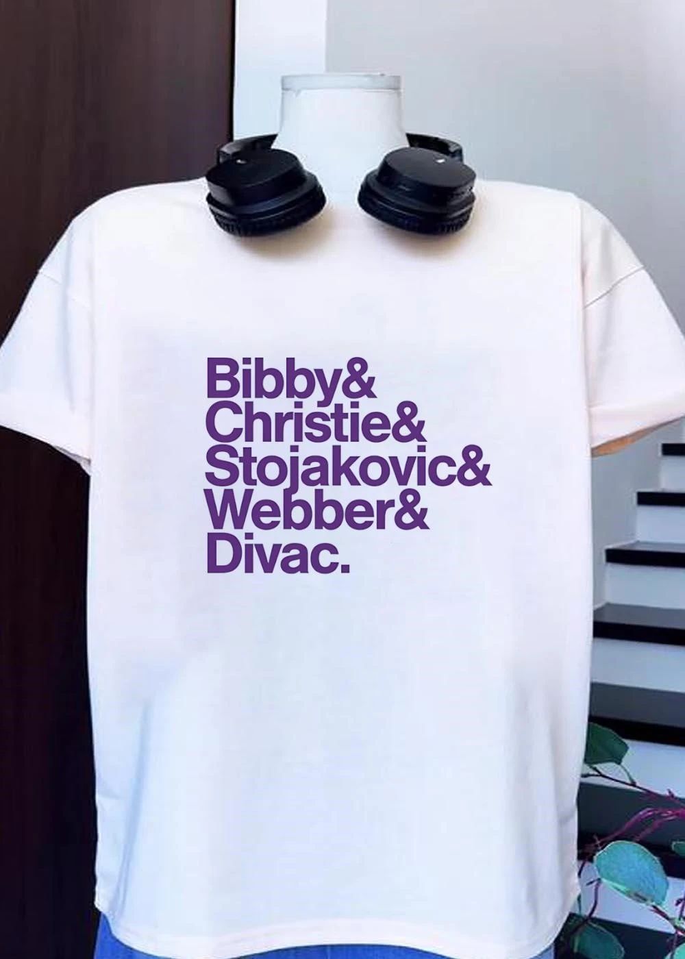 Classic Basketball Kings Lineup Bibby Christie Stojakovic Webber Divac Shirt