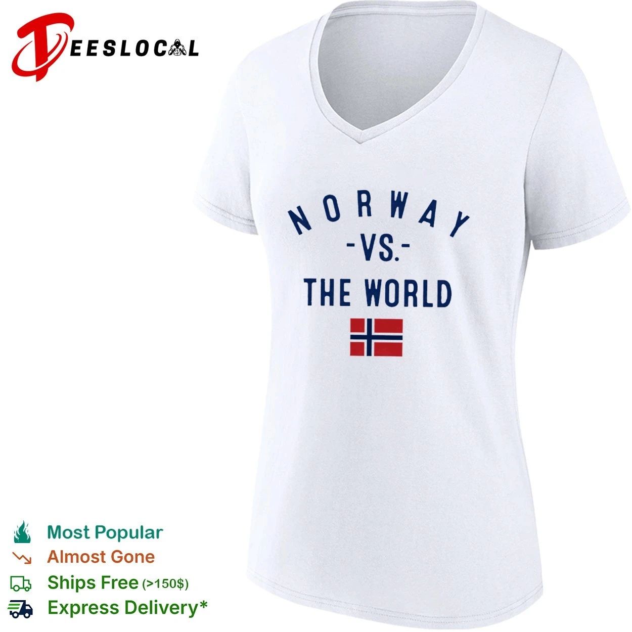 Norway Vs the World Norwegian Flag Pride Heritage T-shirt