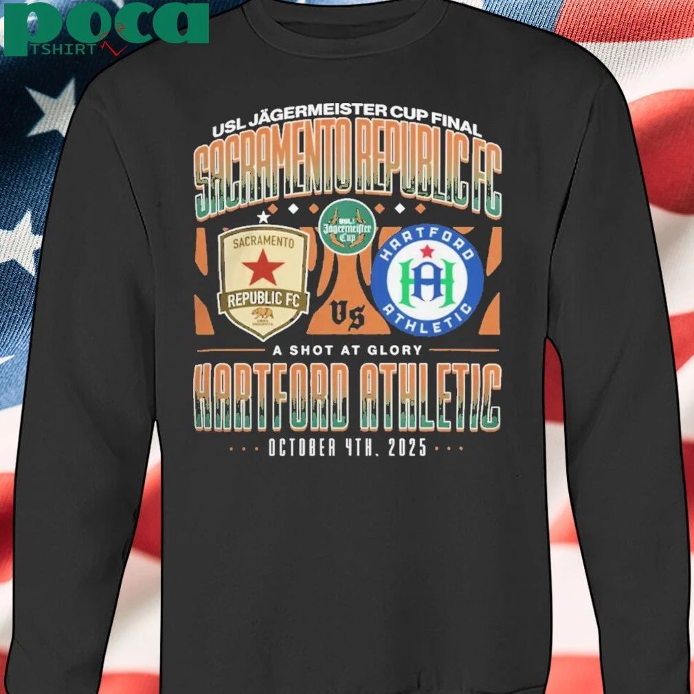 Hartford Athletic Sacramento Republic USL Jagermeister Cup Soccer Final T-Shirt