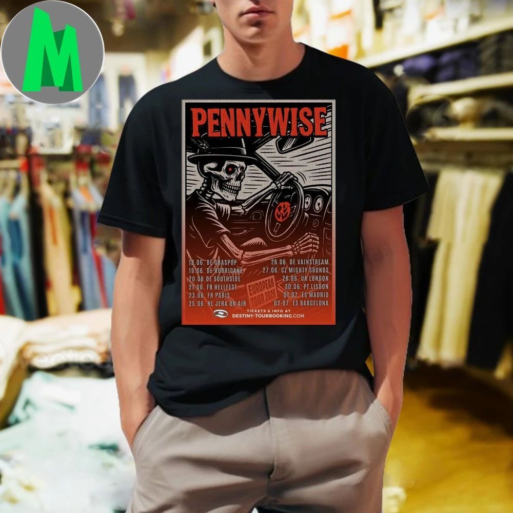 Original Pennywise Uk Tour 2026 Poster Shirt