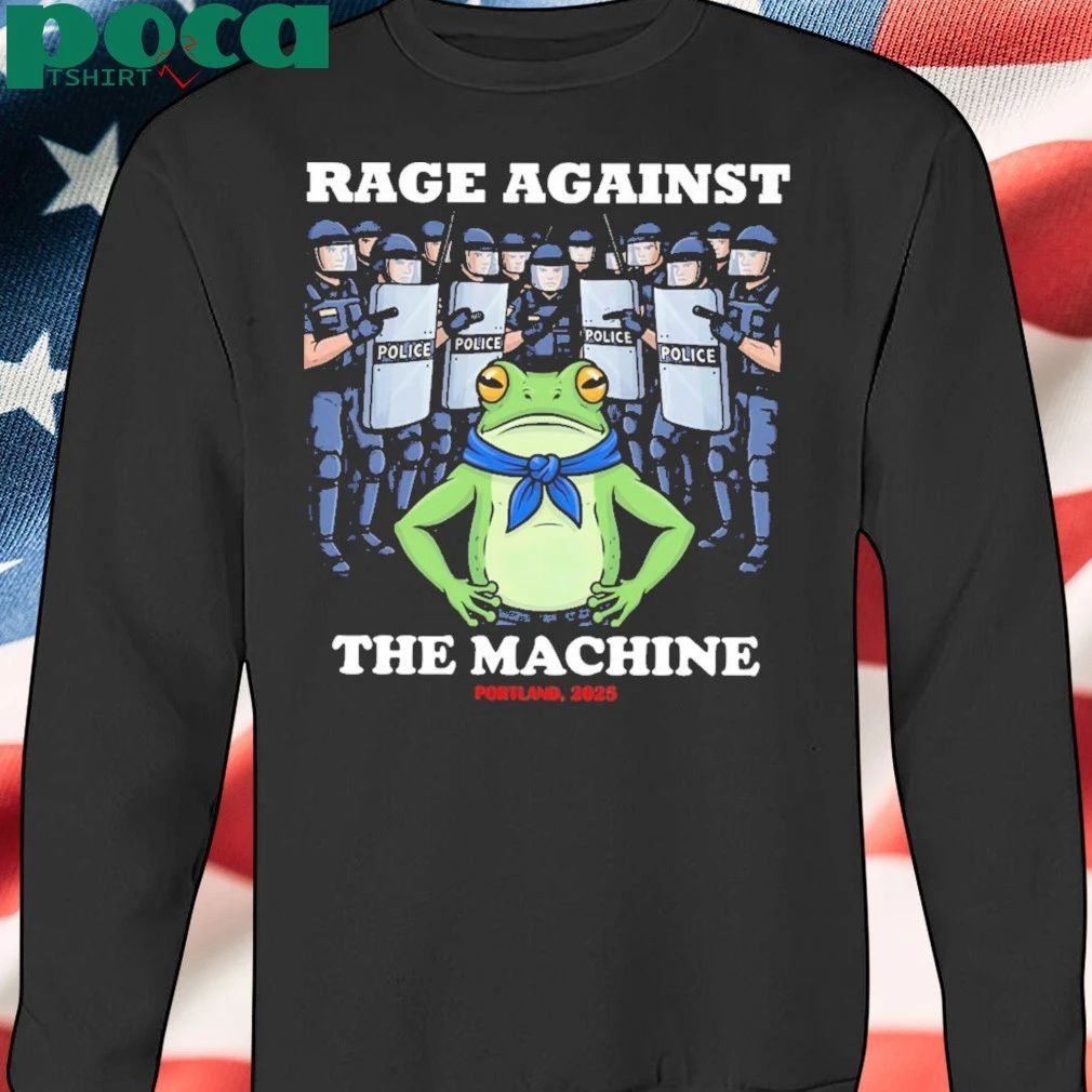 Rage Against The Machine Frog – Portland 2025 Protest – Portland Frog Protest T-Shirt