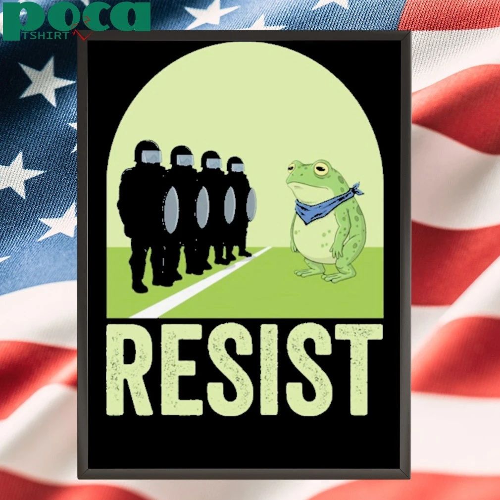 Resist Frog – Portland Protest Activist Vintage Poster T-shirt