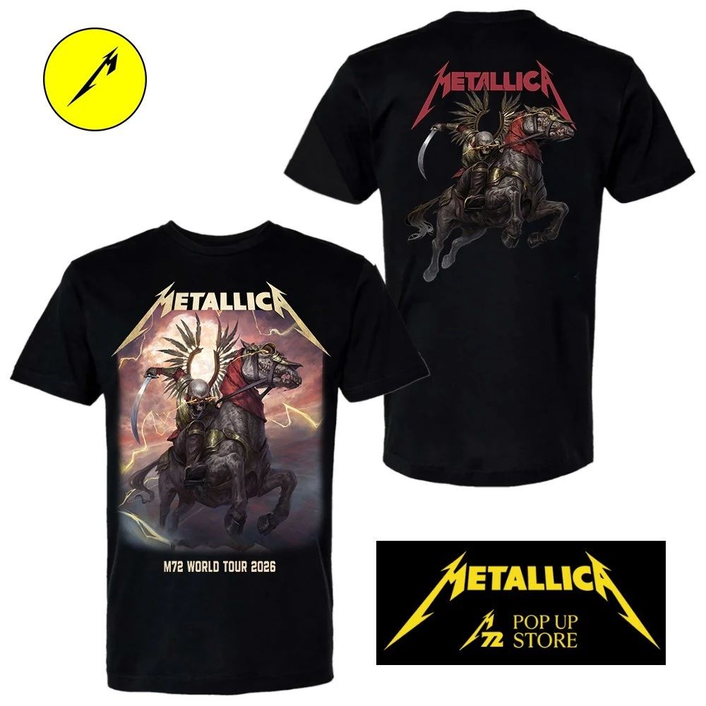 Metallica M72 Chorzów Poland Pop-Up Shop Poster Double-Sided Shirt at Stadion Śląski Artwork by Jakub Jagado