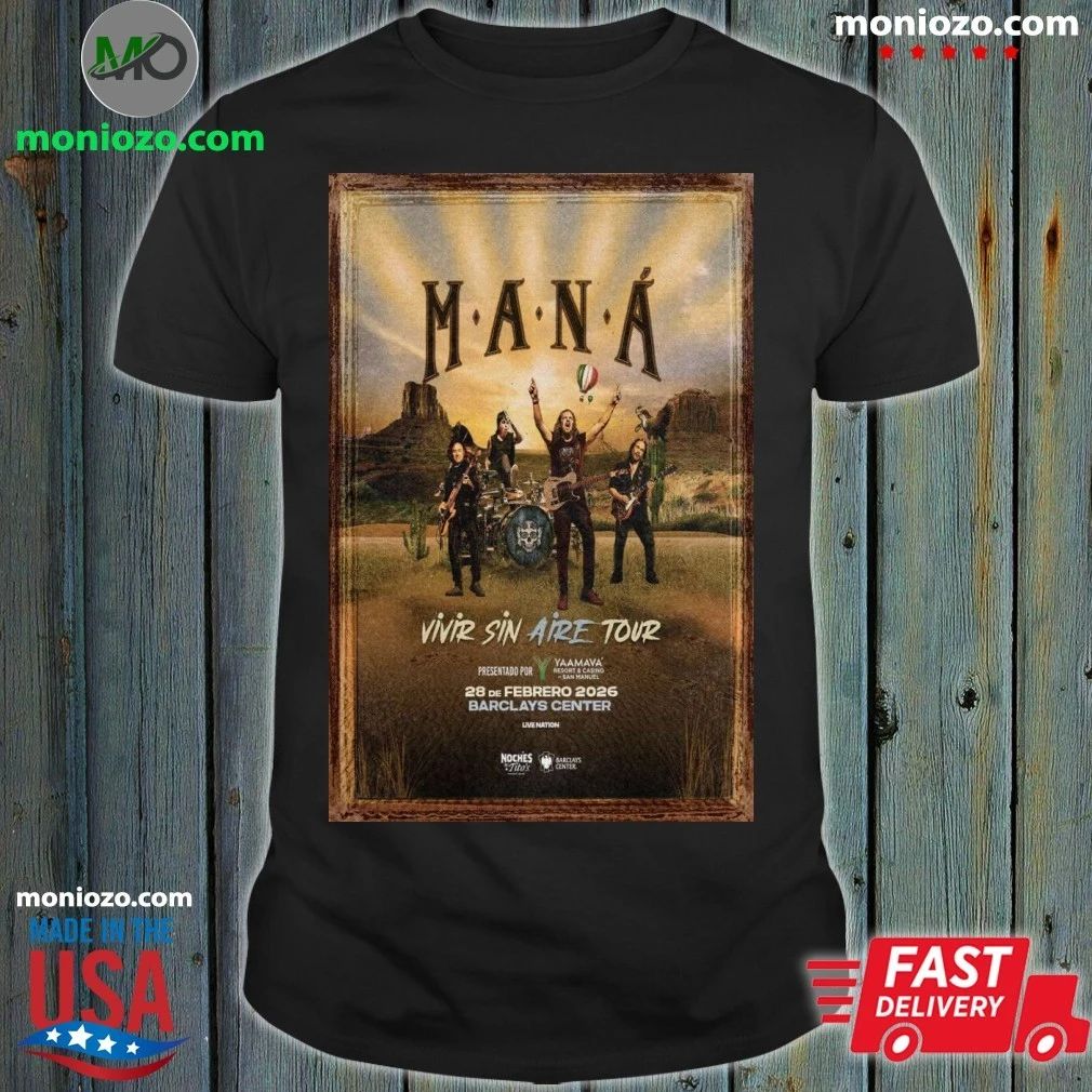 MANÁ Feb 28, 2026 Poster Barclays Center Shirt