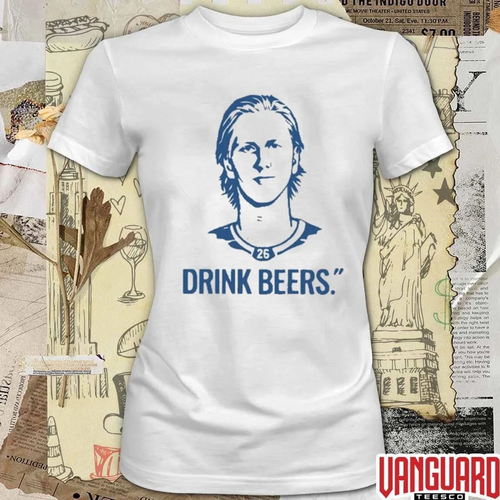 Sam Carrick’s Rasmus Dahlin Drink Beer t-shirt