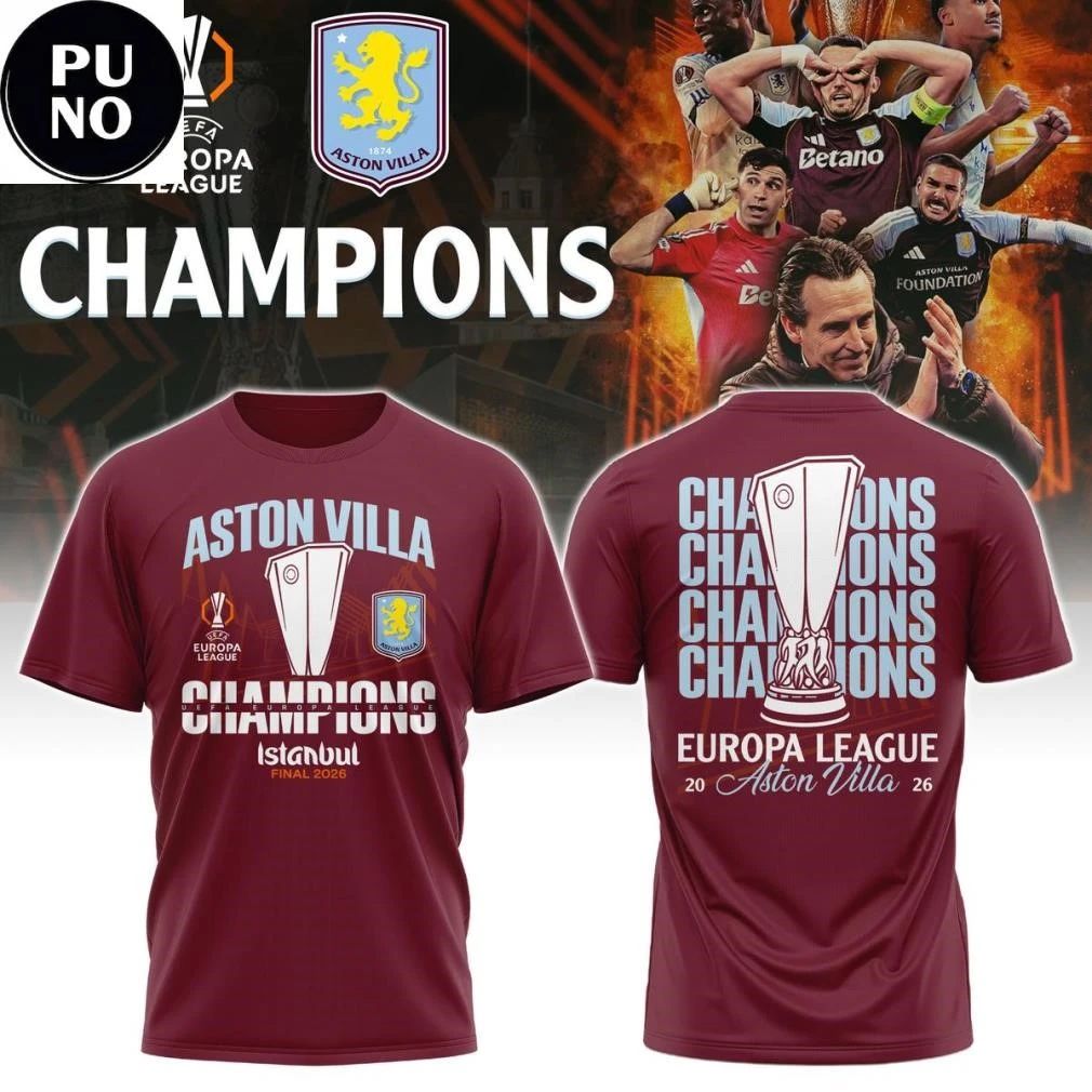Aston Villa 2026 Europa League Champions Shirt