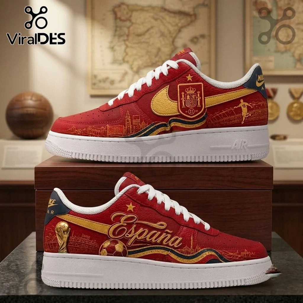 Spain National Football Team Custom AF1 Sneakers