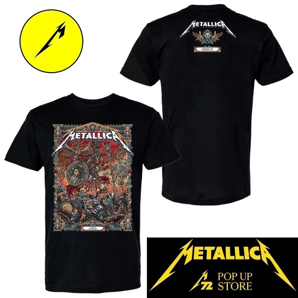 Metallica M72 Athens Pop-Up Shop Greece At Olympic Stadium May 9, 2026 by Juan Ma Orozco Shirt Two Sided