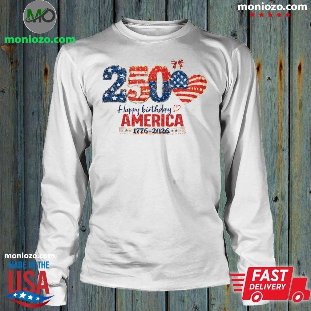 Happy Birthday America 1776 2026 250th Birthday Shirt