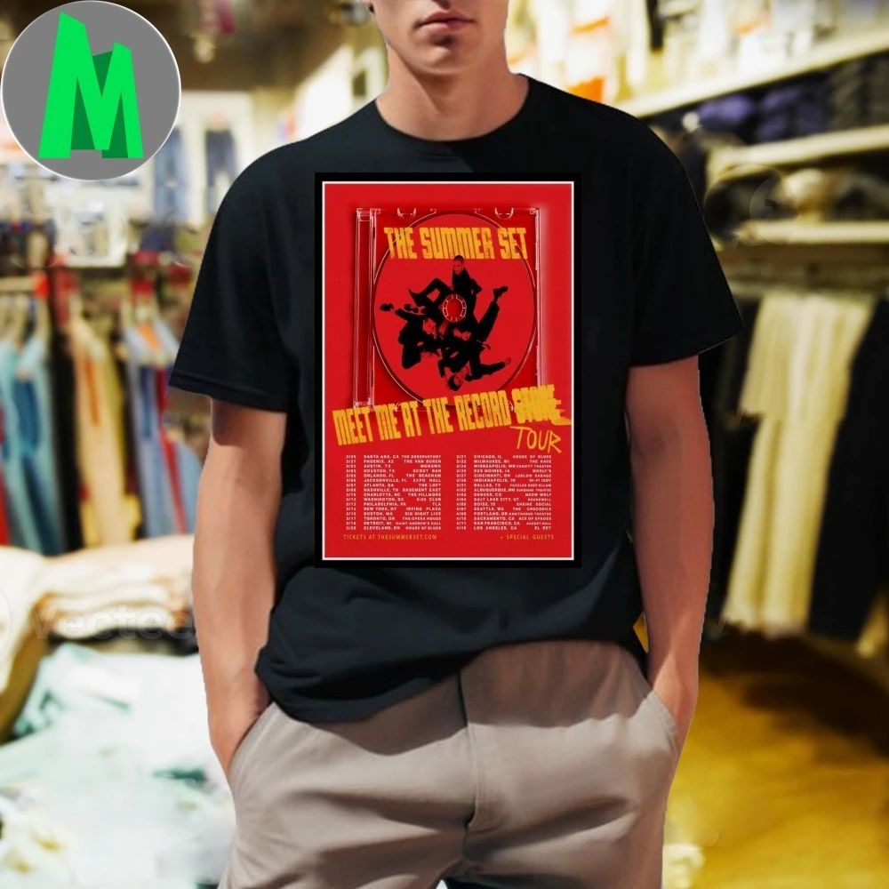 The Summer Set Meet Me At The Record Tour 2026 Poster Shirt