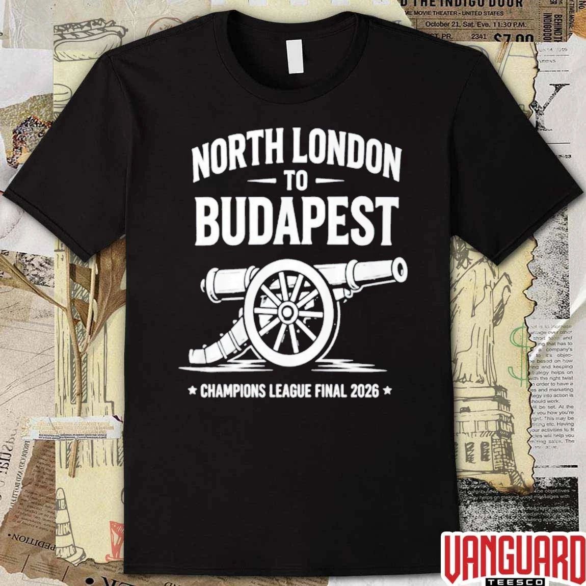 North London To Budapest Champions League Final 2026 t-shirt