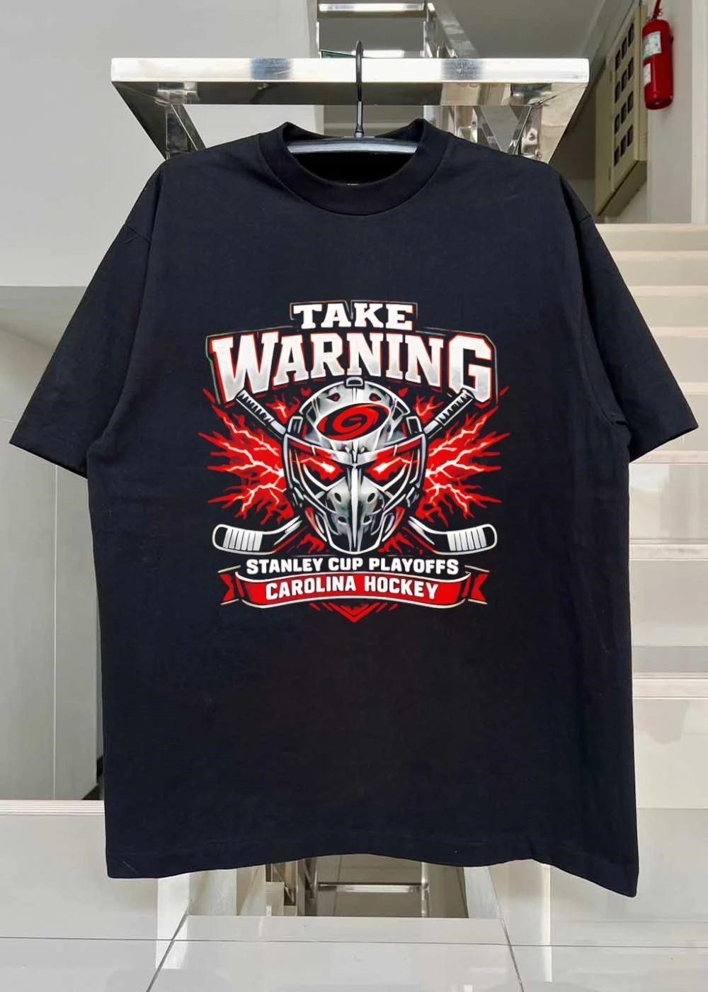 Carolina Hurricanes Stanley Cup Playoffs Take Warning Hockey T-Shirt