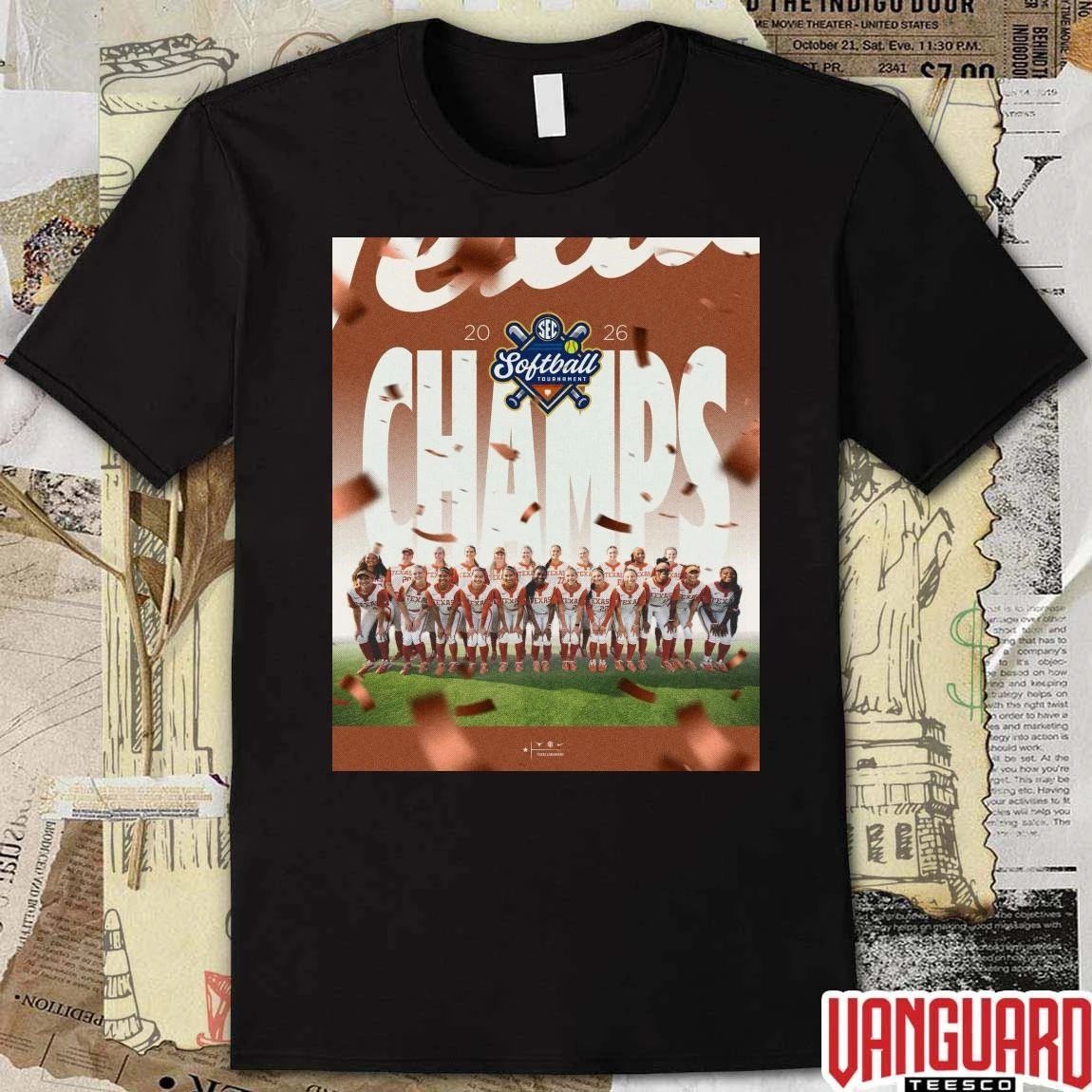 Texas Longhorns Softball Team 2026 SEC Champions Poster t-shirt
