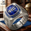 Phi Beta Sigma Engraved Silver Ring