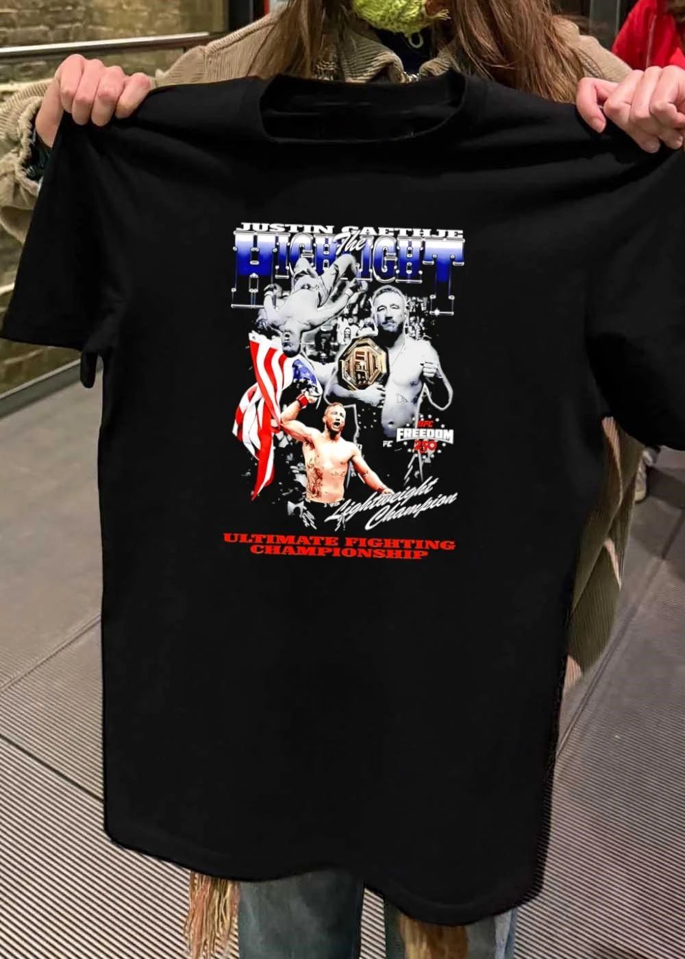 Justin Gaethje highlight the fight UFC Freedom 250 Lightweight Champion shirt