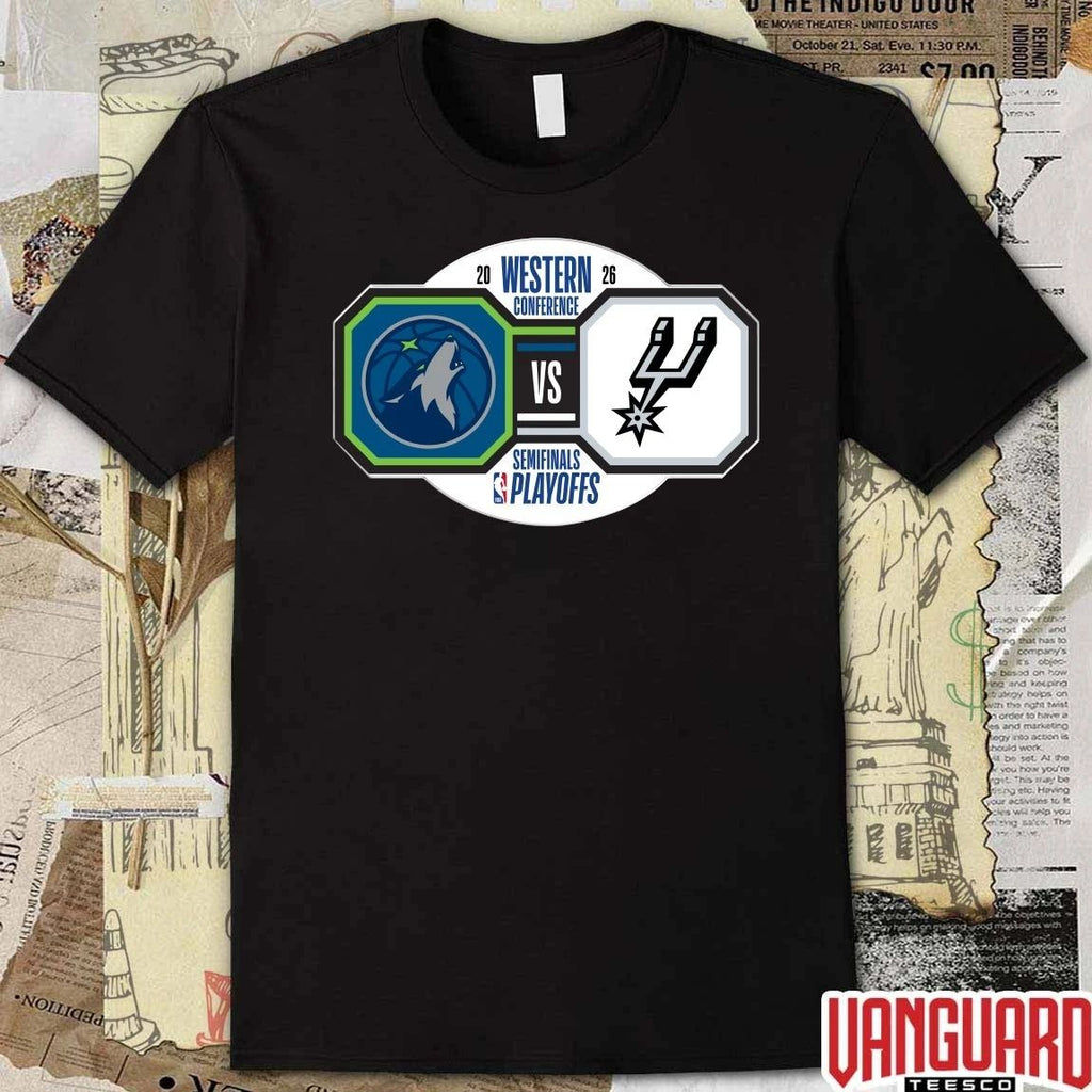 Minnesota Timberwolves vs San Antonio Spurs 2026 NBA Playoffs Western Conference Semifinals t-shirt