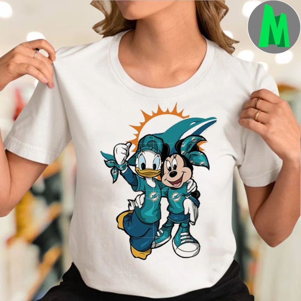 Daisy Minnie Miami Dolphins Logo 2025 Shirt