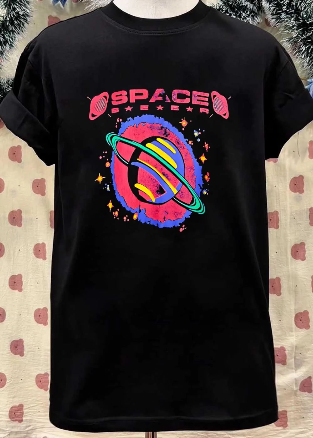 Space Baer Retro Saturn Planet Cosmic Stars Aesthetic Universe Future Exploration 2026 Shirt