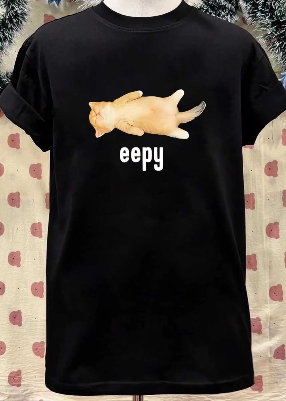 Sleeping Orange Kitten Cat Eepy Meme shirt