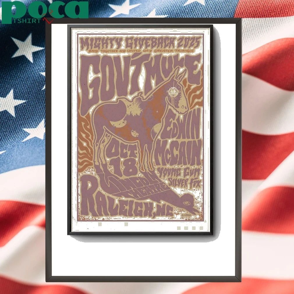 Gov’t Mule 10.18.2025 Lincoln Theatre Outdoor Stage in Raleigh NC Poster shirt