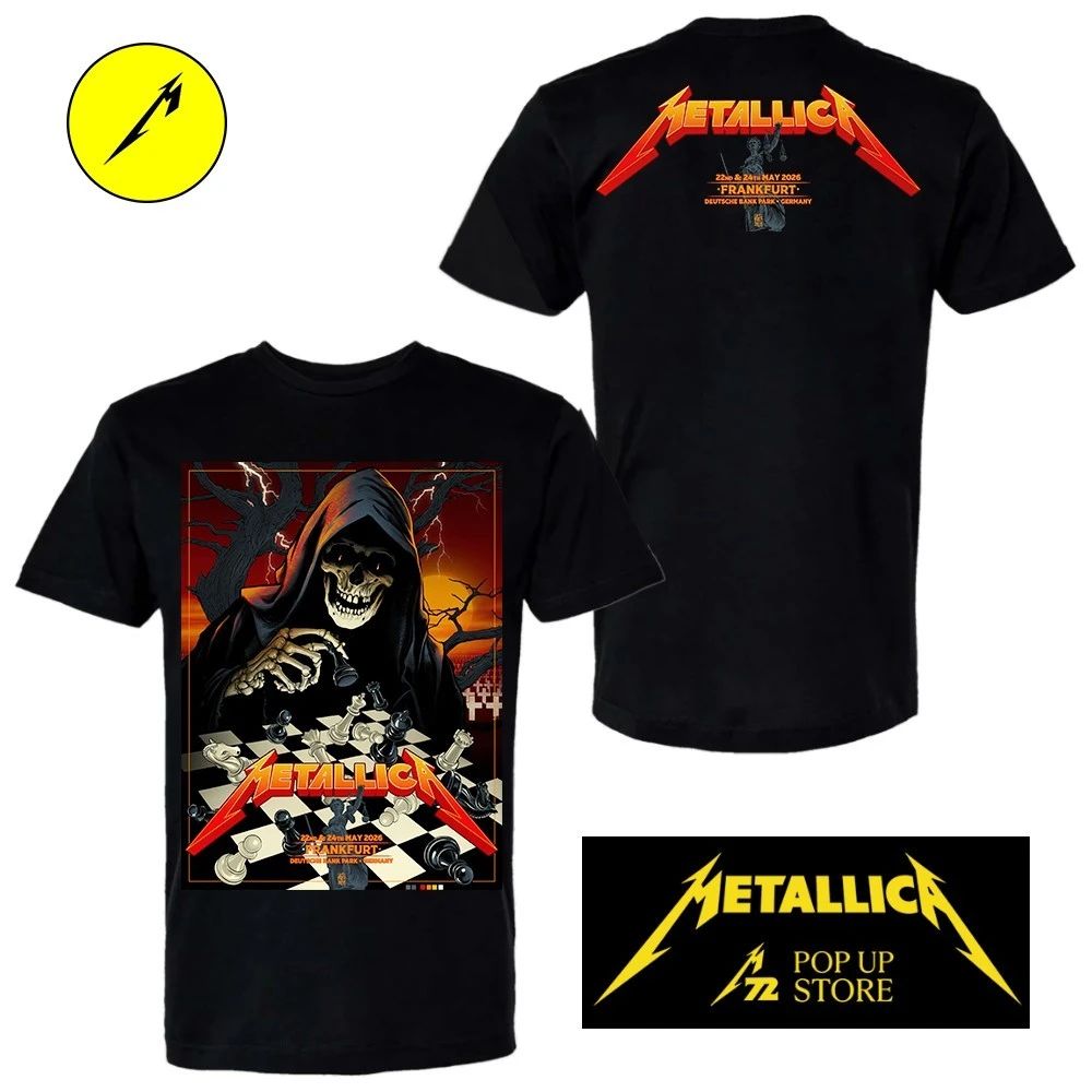 Metallica Official Merchandise Frankfurt 2026 Pop Up Shop Shirt Created by Vance Kelly