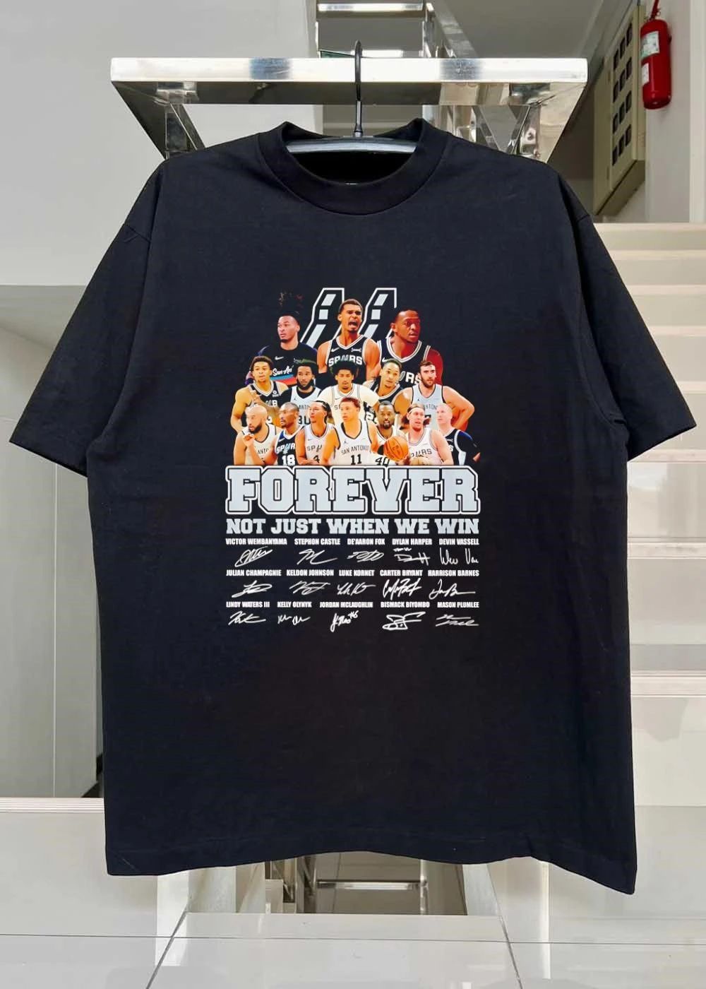 Victor Wembanyama San Antonio Spurs NBA forever not just when we win Victor Wembanyama Stephon Castle shirt