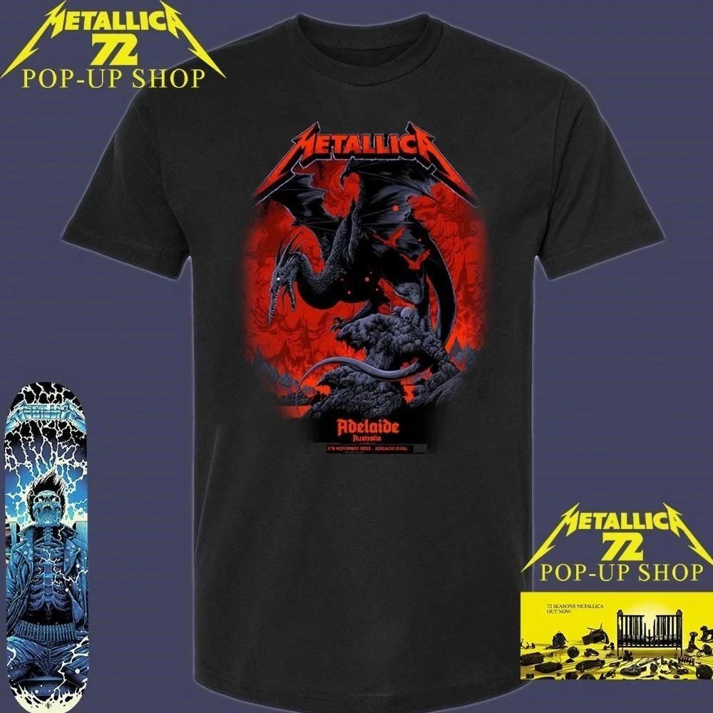 Metallica M72 Adelaide Australia Pop Up Shop Exclusive Poster Art By Ken Taylor At Adelaide Oval On November 5 2025 All Over Print T-Shirt