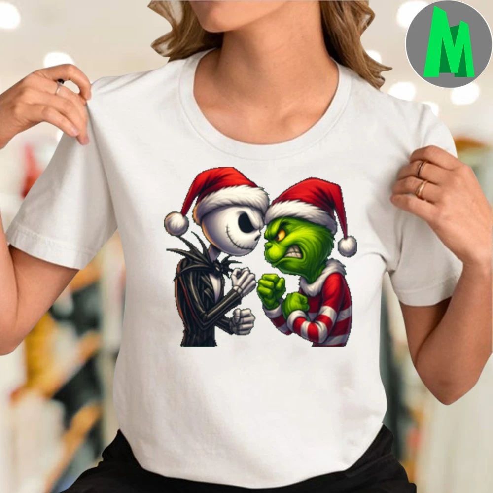 Grinch Vs Jack Funny Christmas Shirt