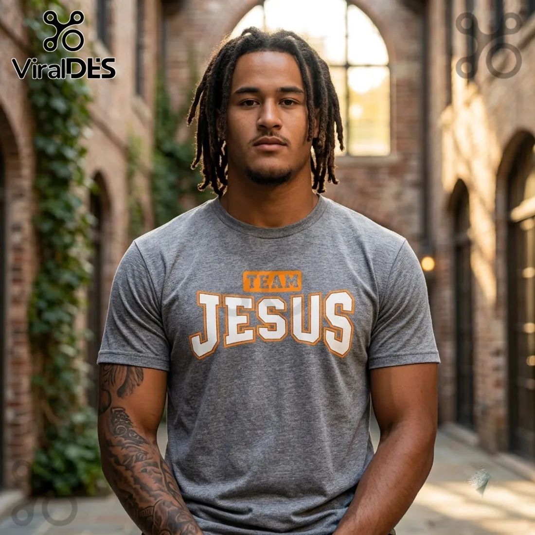 Tennessee Volunteers Team Jesus Heather Gray Shirt