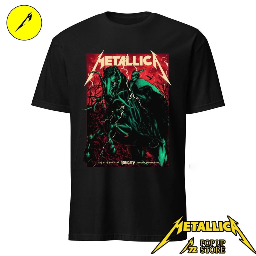 Metallica Budapest June 11-13 Concert Poster Shirt by Alex Almeida Limited Edition