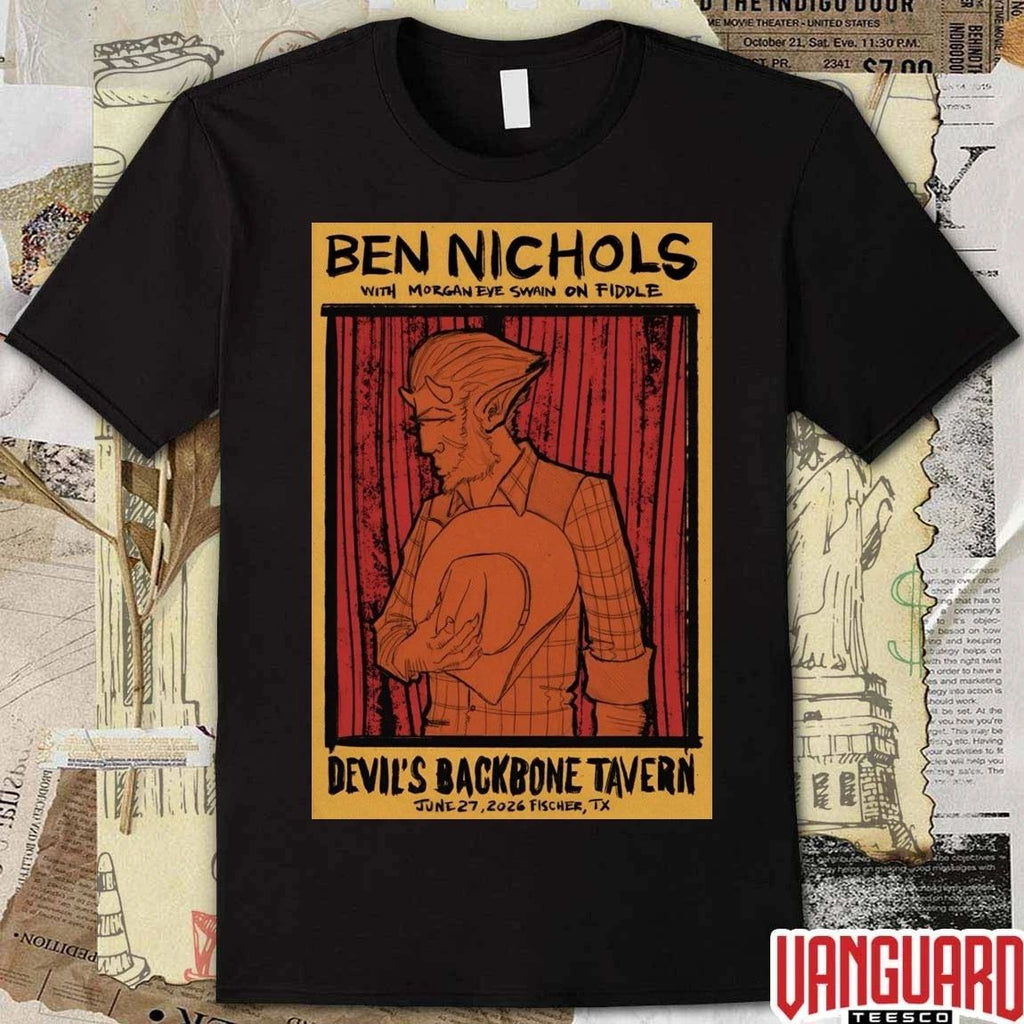 Ben Nichols Pop-Up Shop Poster June 27 2026 Devil’s Backbone Tavern Fischer TX t-shirt