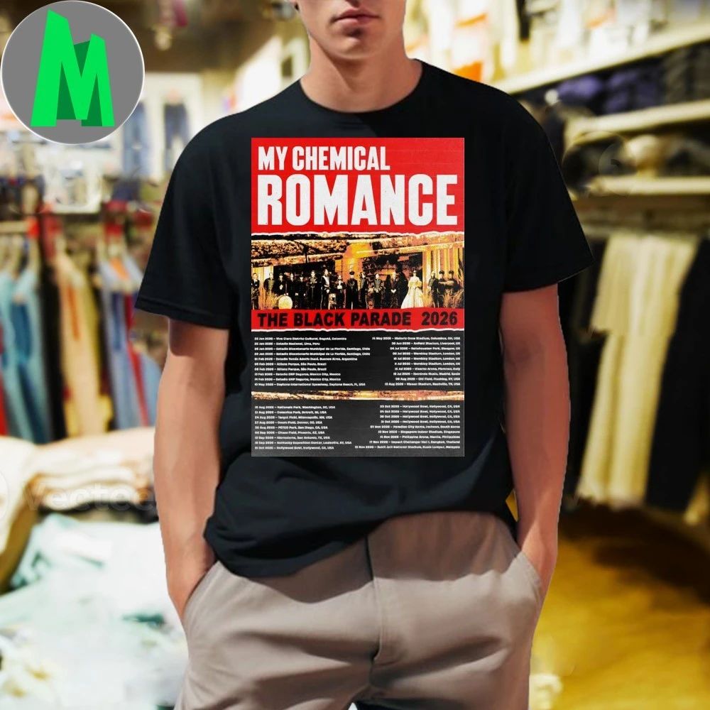 My Chemical Romance Tour The Black Parade 2026 Poster Shirt
