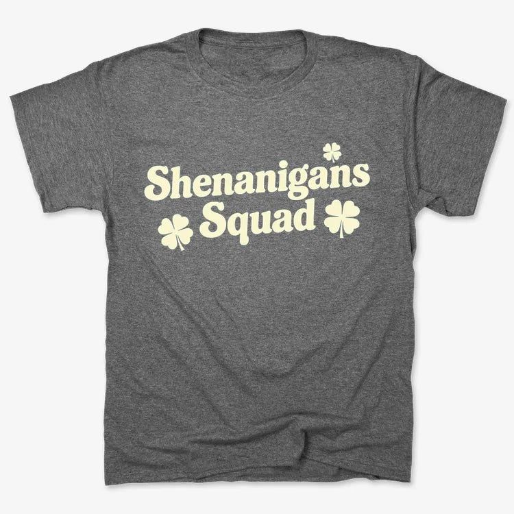Shenanigans Squad St. Patrick's Day Four Leaf Clover Design