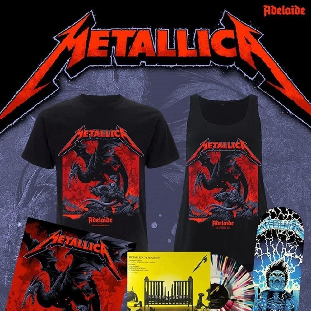 Metallica Art Ken Taylor’s M72Adelaide Pop-Up Shop-Exclusive poster T-Shirt