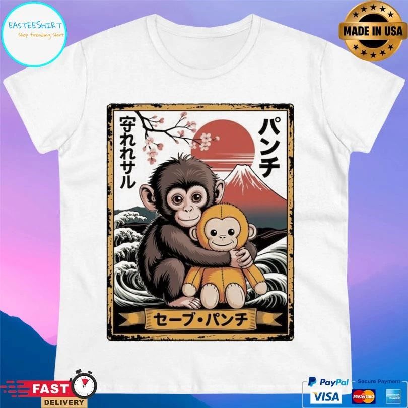 Punch Macaque Monkey 2026 Japanese Streetwear Graphic T-shirts