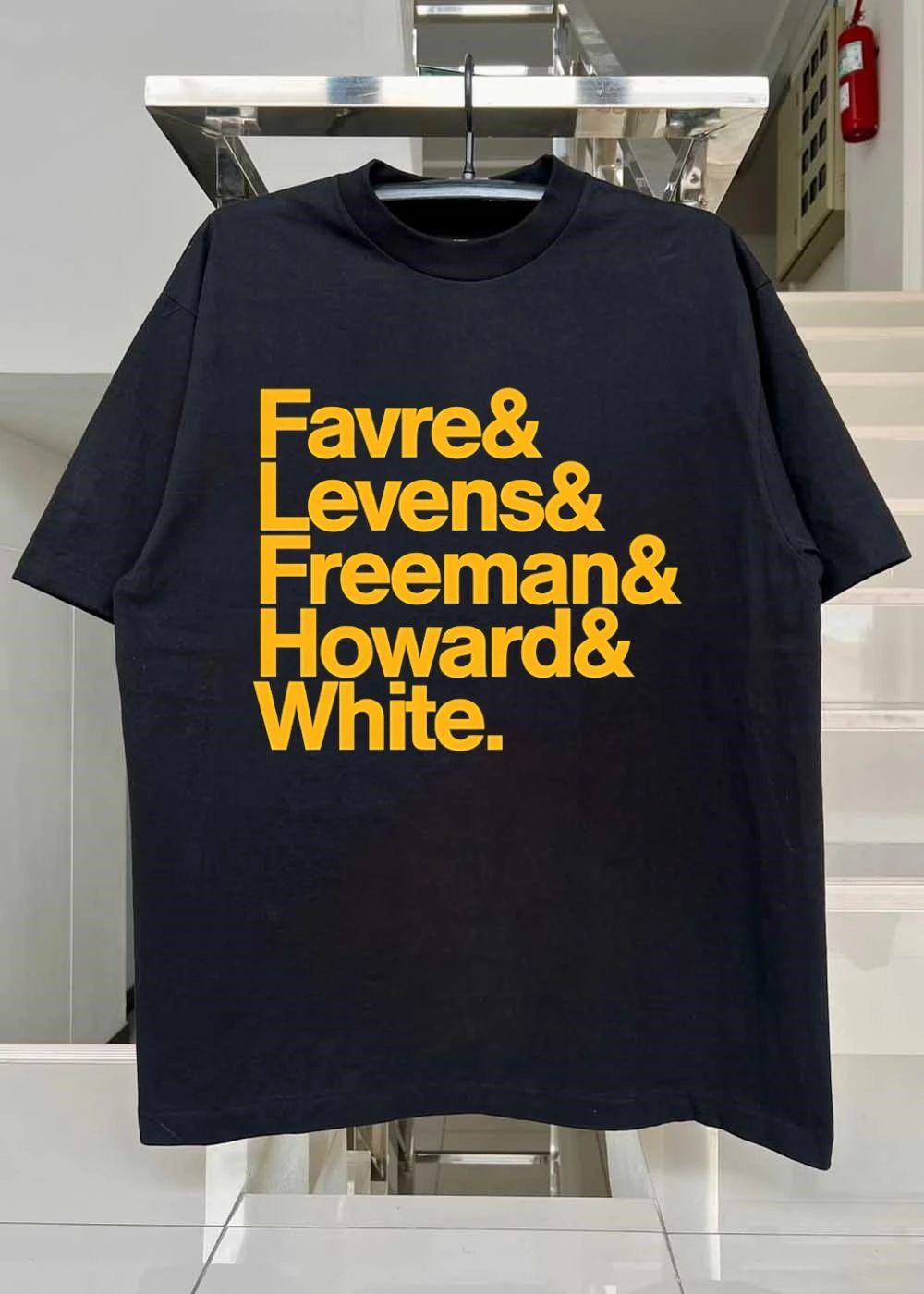 Packers Legends Favre Levens Freeman Howard White Team Roster T-Shirt