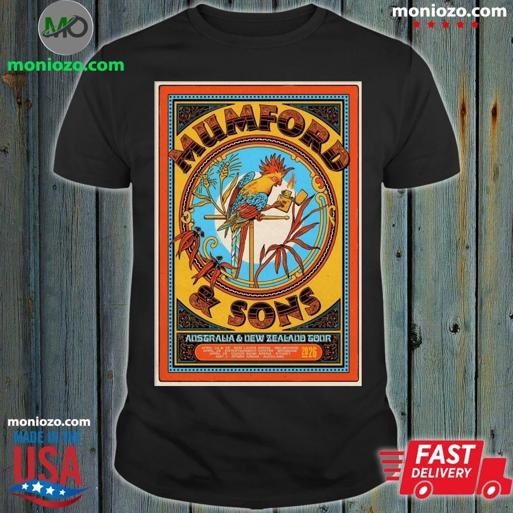 Original Mumford And Sons Apr 28 2026 Brisbane Australia Poster Shirt