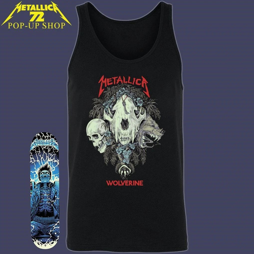 Metallica Wolverine Skull artwork limited t-shirt