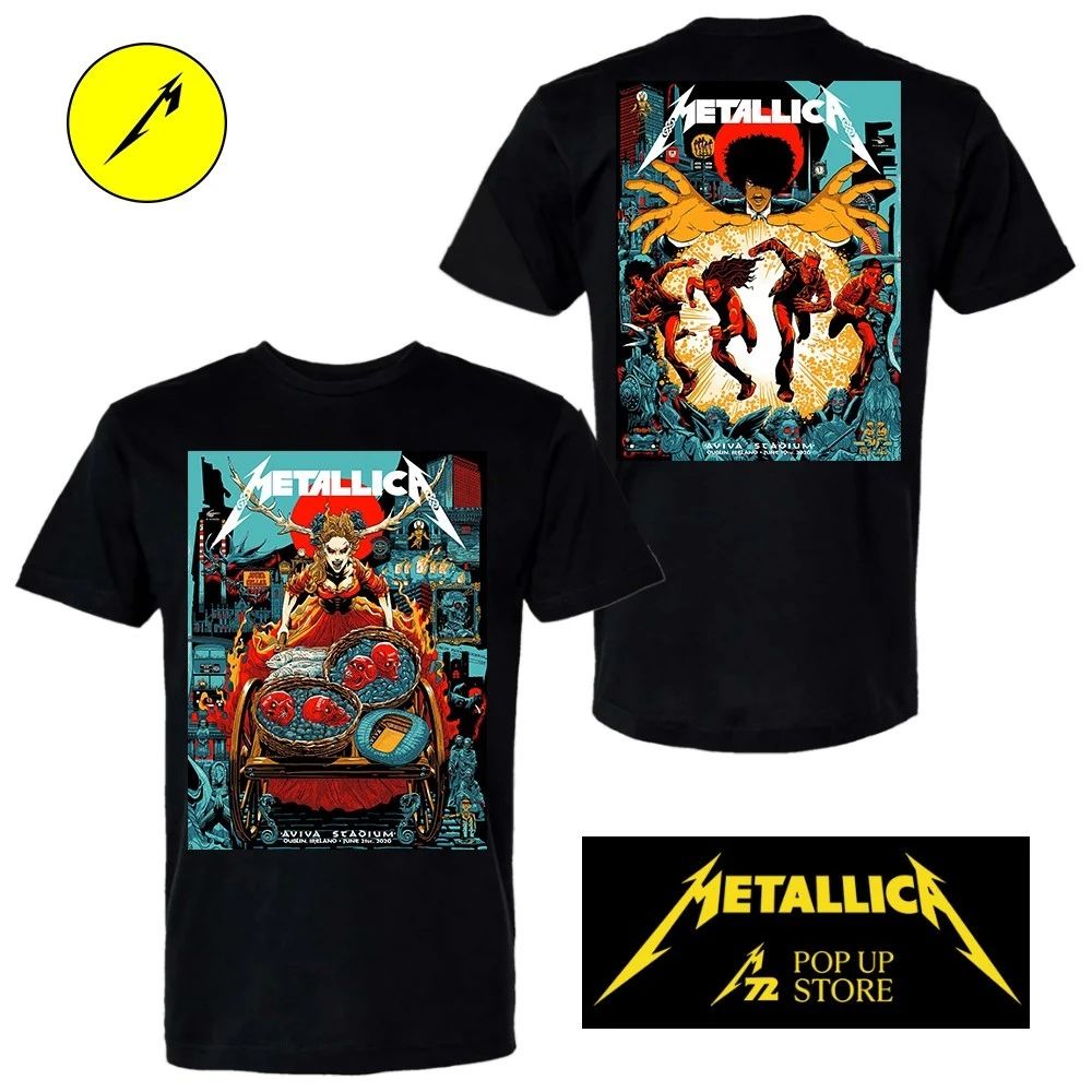 Metallica Dublin T-Shirt – June 21 2026 Aviva Stadium Ireland – Pop Up Store Limited Edition by Mick Cassidy