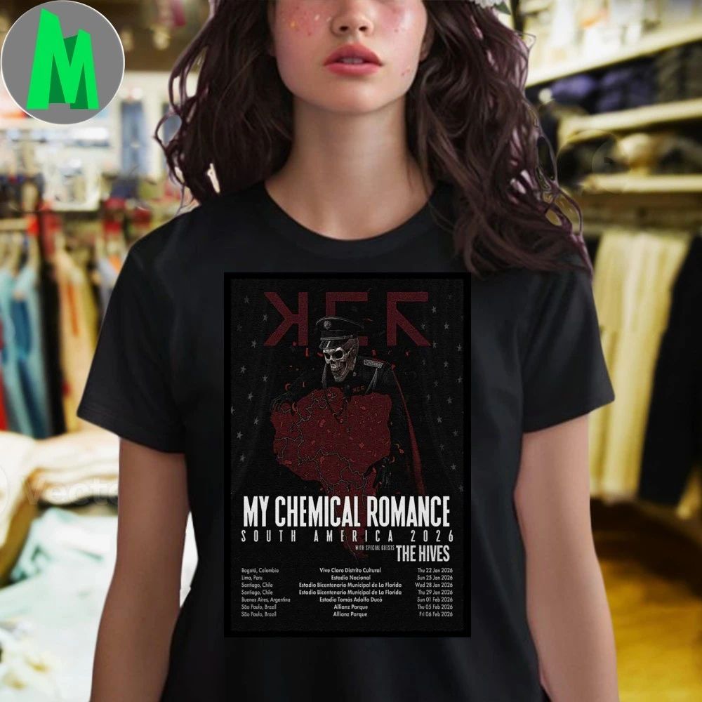 Original My Chemical Romance South America 2026 Poster Shirt
