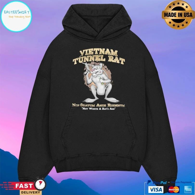 Vietnam Tunnel Rat Non Gratum Anus Rodentum Not Worth A Rat’s Ass T-shirt