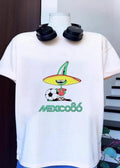 Mexico 86 Pique Mascot Soccer Ball Character Graphic Mens T-Shirt