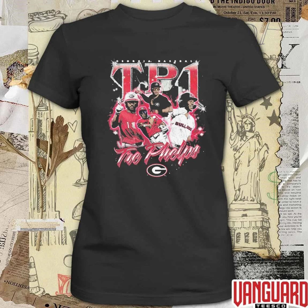 Tre Phelps III Georgia Bulldogs Baseball TP1 90s Graphic t-shirt